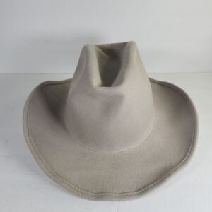 Vintage Miller Brothers High Crown 100% Wool Camel Tan Beige Cowboy Western Hat